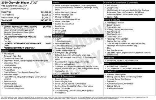 2020 Chevrolet Blazer 3LT