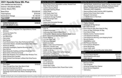 2021 Hyundai KONA SEL Plus