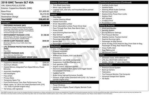 Coppertino Metallic 2018 GMC Terrain SLT