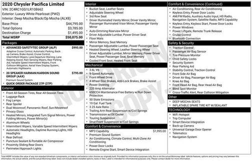 2020 Chrysler Pacifica Limited