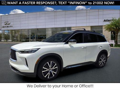 Majestic White/Black Obsidian 2023 INFINITI QX60 AUTOGRAPH