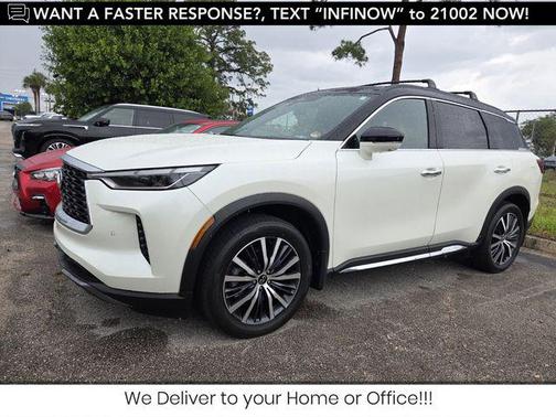 Majestic White/Black Obsidian 2023 INFINITI QX60 AUTOGRAPH