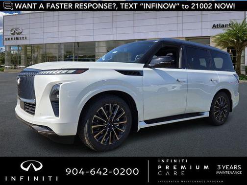 Radiant White/Black Obsidian 2026 INFINITI QX80 AUTOGRAPH AWD