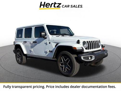 Bright White Clearcoat 2025 Jeep Wrangler 4-Door Sahara 4x4