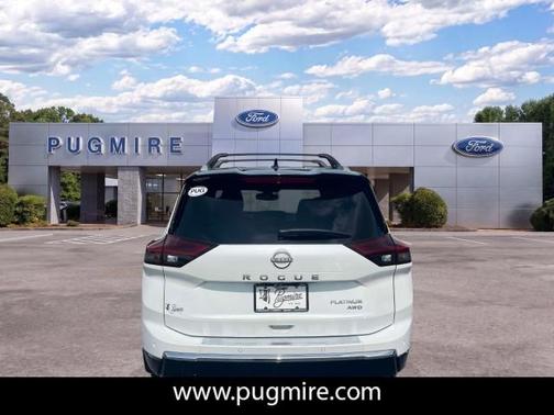 White / Black 2025 Nissan Rogue Platinum