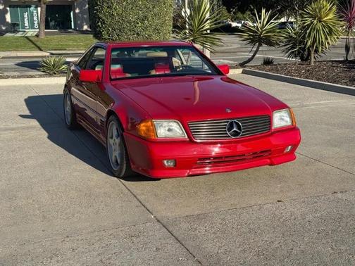 Red 1990 Mercedes-Benz S-Class 500 SL