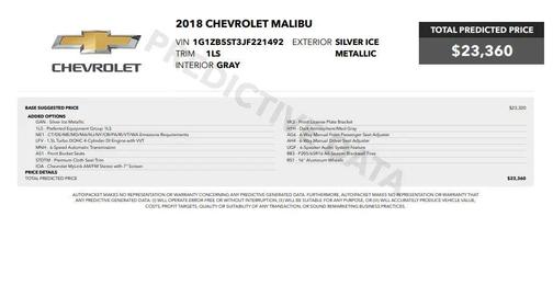 Silver Ice Metallic 2018 Chevrolet Malibu 1LS