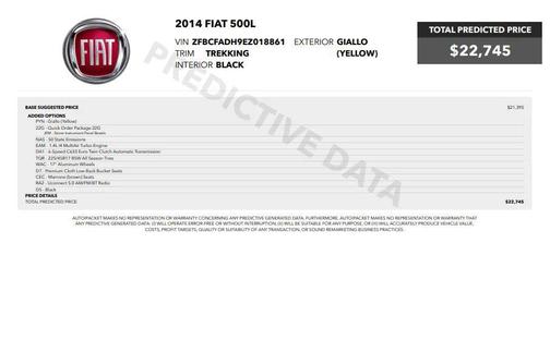 Giallo (Yellow) 2014 FIAT 500L Trekking