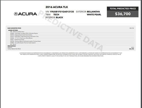 2016 Acura TLX Tech