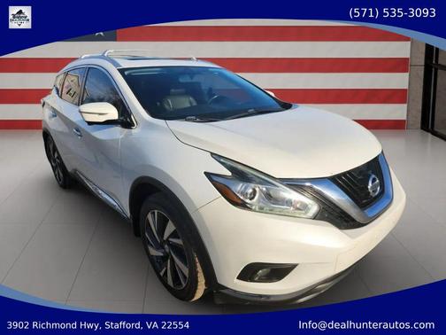 White 2015 Nissan Murano Platinum