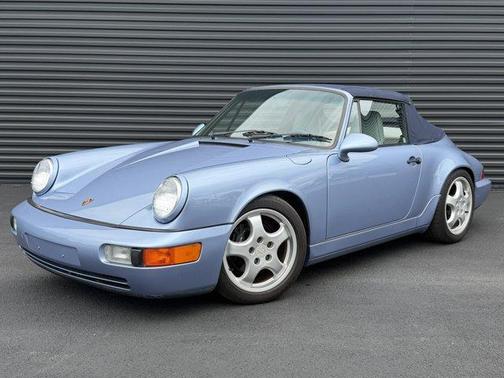 Horizon Blue Metallic 1992 Porsche 911 Carrera 2 Cabriolet