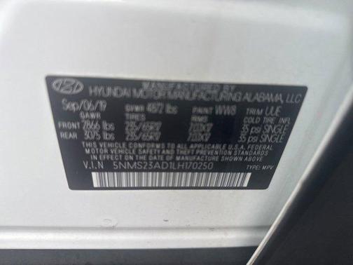 2020 Hyundai SANTA FE SE 2.4