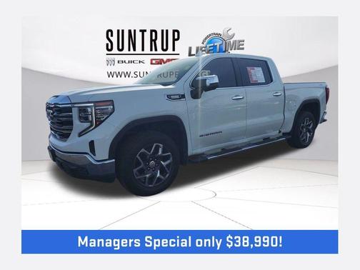 Summit White 2023 GMC Sierra 1500 SLT
