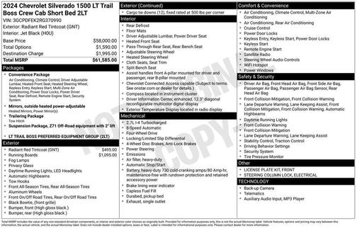 2024 Chevrolet Silverado 1500 LT Trail Boss