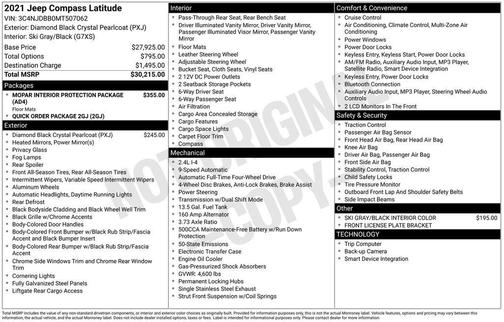 Diamond Black 2021 Jeep Compass Latitude
