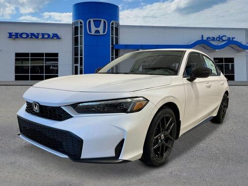 Platinum White Pearl 2026 Honda Civic Hybrid Sport