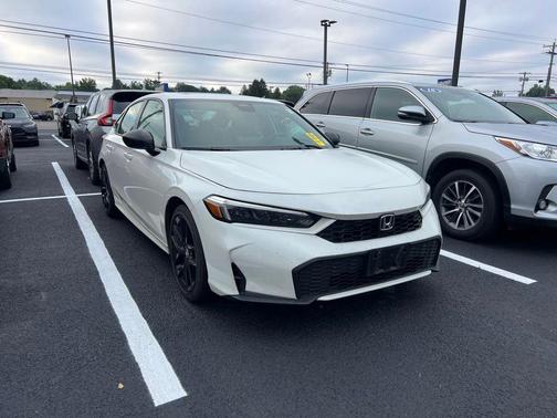 Platinum White Pearl 2025 Honda Civic Hybrid
