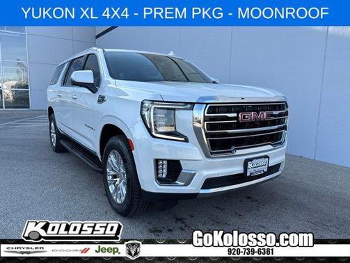 White Frost Tri-Coat 2022 GMC Yukon XL SLT