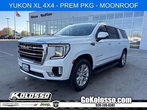 White Frost Tri-Coat 2022 GMC Yukon XL SLT