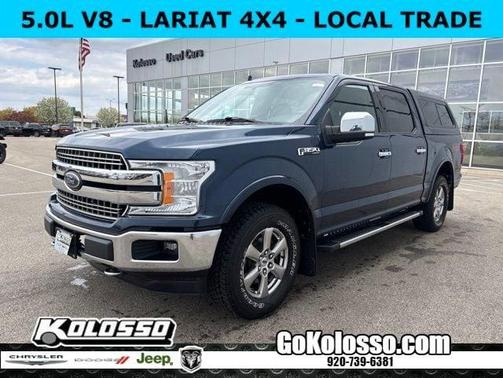 Blue 2018 Ford F-150 Lariat