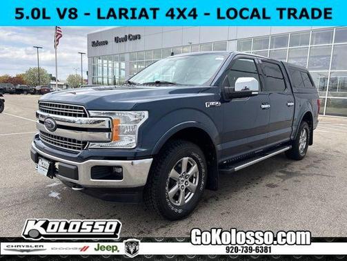 Blue 2018 Ford F-150 Lariat