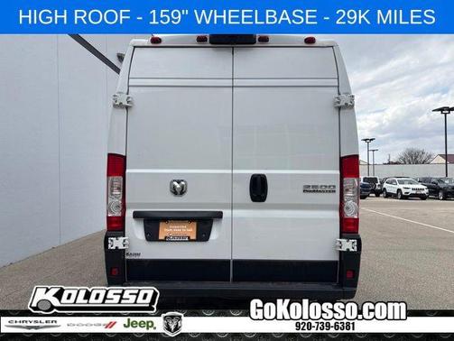 Bright White Clearcoat 2025 RAM ProMaster 2500 High Roof