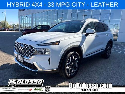 Serenity White Pearl 2023 Hyundai SANTA FE HEV SEL Premium