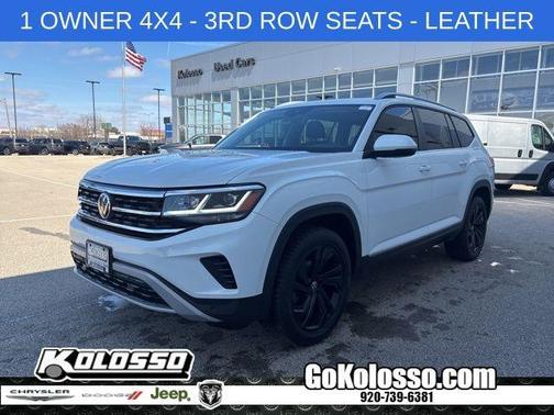 Pure White 2021 Volkswagen Atlas 3.6 V6 SEL