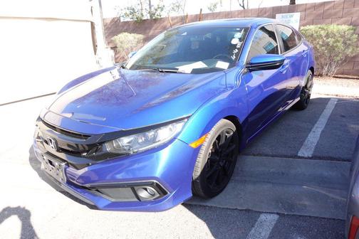 Aegean Blue Metallic 2021 Honda Civic Sport