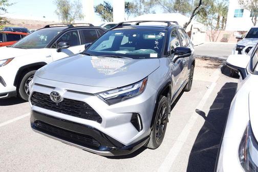 Silver Sky Metallic/Midnight Black Metallic 2025 Toyota RAV4 Hybrid SE