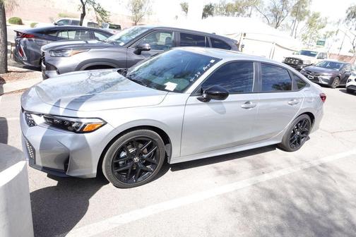 Solar Silver Metallic 2026 Honda Civic Hybrid Sport