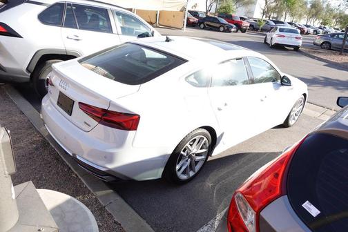 Glacier White Metallic 2023 Audi A5 Sportback 45 S Line Premium Plus