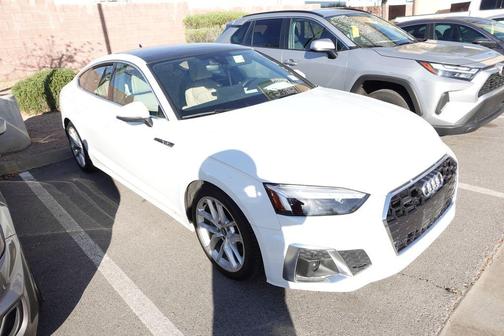 Glacier White Metallic 2023 Audi A5 Sportback 45 S Line Premium Plus