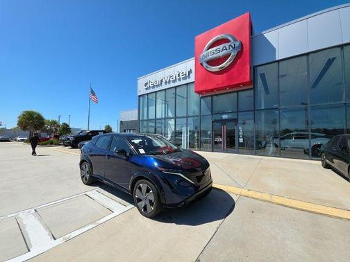 Deep Ocean Blue Pearl/Black Diamond Pearl 2023 Nissan ARIYA PLATINUM+