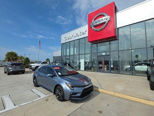 Celestite/Midnight Black Metallic 2025 Toyota Corolla SE