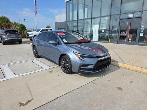 Celestite/Midnight Black Metallic 2025 Toyota Corolla SE