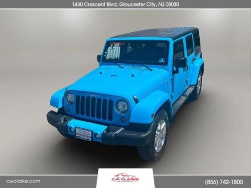 Blue 2017 Jeep Wrangler Unlimited Sahara