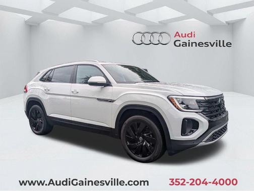 Pure White 2024 Volkswagen Atlas Cross Sport 2.0T SE w/Technology