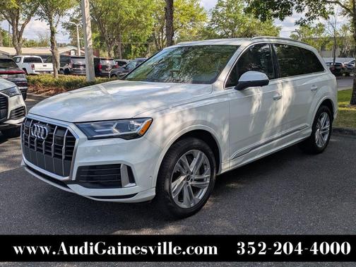 Carrara White 2021 Audi Q7 45 Premium Plus