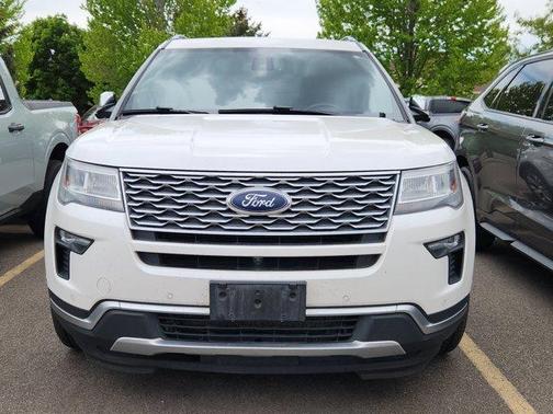 White Platinum Tri-Coat Metallic 2018 Ford Explorer Platinum
