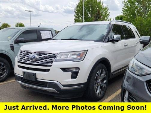 White Platinum Tri-Coat Metallic 2018 Ford Explorer Platinum