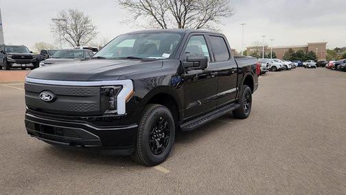 Agate Black Metallic 2025 Ford F-150 Lightning XLT