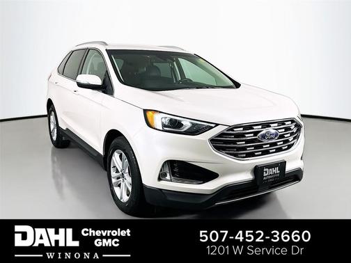 White Platinum Metallic Tri-Coat 2019 Ford Edge SEL