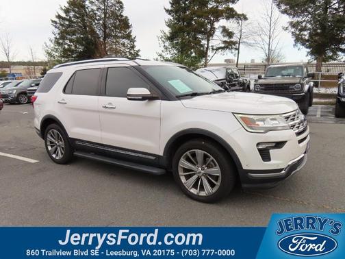 White Platinum Clearcoat Metallic 2018 Ford Explorer Limited