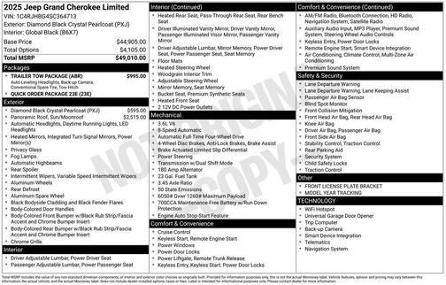 2025 Jeep Grand Cherokee Limited