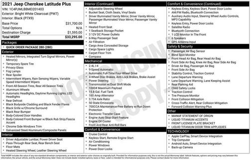 2021 Jeep Cherokee Latitude Plus