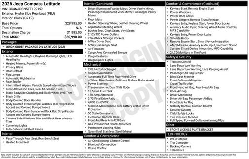 2026 Jeep Compass Latitude