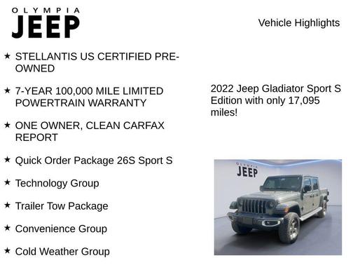2022 Jeep Gladiator Sport S