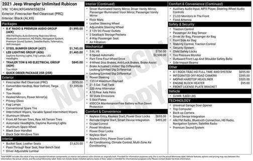 2021 Jeep Wrangler Unlimited Rubicon