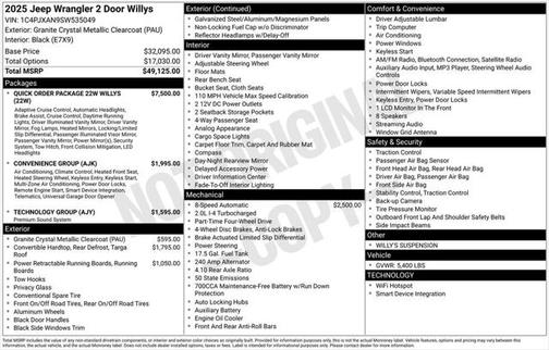 2025 Jeep Wrangler Willys